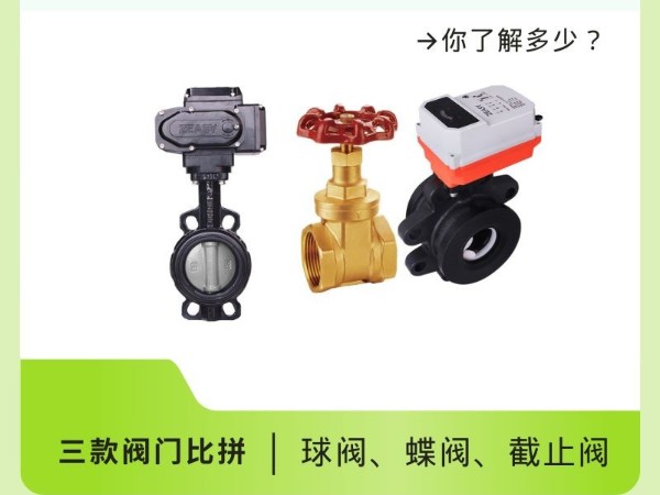 三款閥門霸者：電動球閥、蝶閥、止回閥，你了解多少？