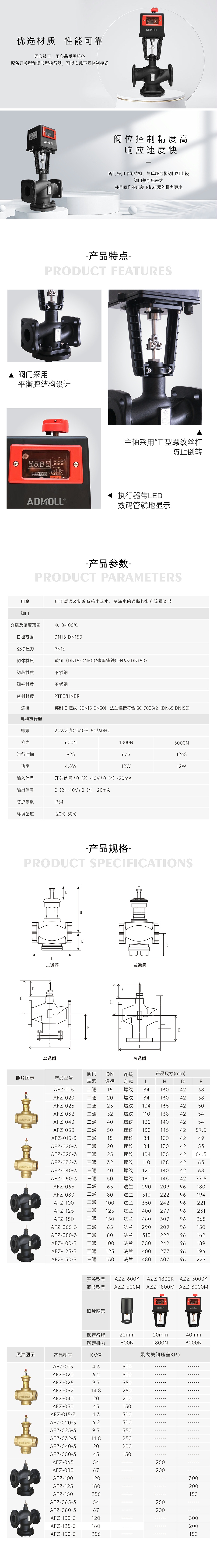 艾德默AFZ系列電動座閥